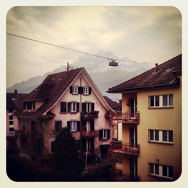 My office just now - a balcony in Lucerne - from Instagram