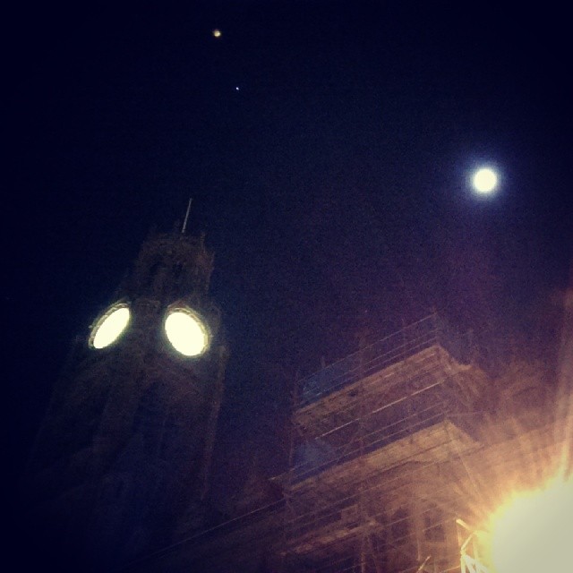 Clocks & Moon - from Instagram